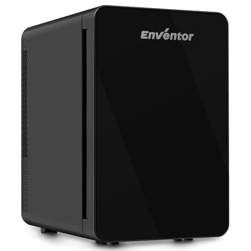 Enventor Mini Frigo 15 Litres, Petit Frigo Portable pour Cosmétiques, Bureau et Voiture