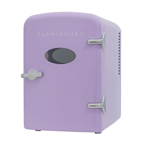 Flamingueo Mini Frigo - Petit Frigo 4L, Frigo 12V/220V, Fonction Chaud et Froid — Violet