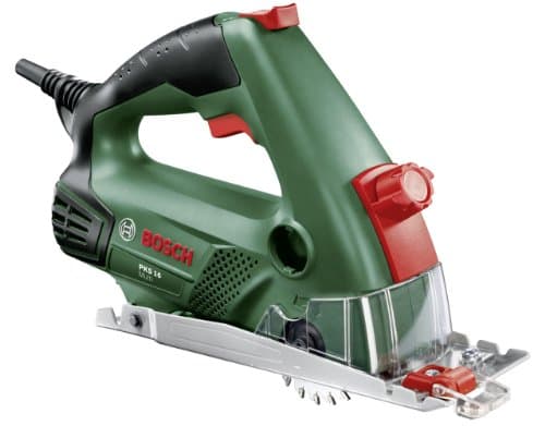 Bosch Mini scie circulaire manuelle universelle PKS 16 35,6 cm, coffret et 3 lames, pour bricoleurs, idéal pour le trava