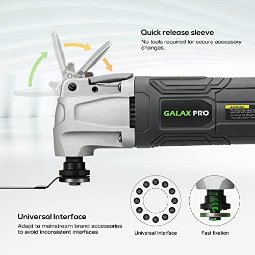 GALAX PRO Outils oscillants 6 vitesses variables 15000-22000RPM multifonctionnuel 39 pièces accessoires lame multifoncti