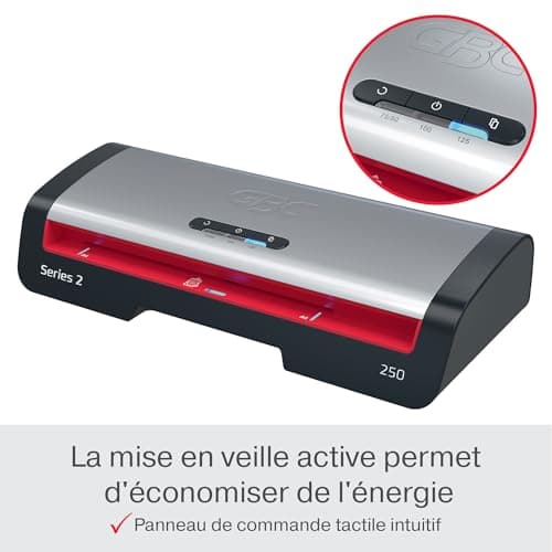 title: Laminateur G:250 A4 EU Professionnel pour Documents et Cartes Polyester Film Abrasion Étancheités 120 micron