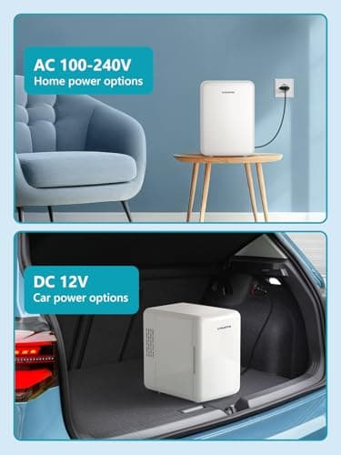 Réfrigérateur Portable VINATO Mini 4L, Idéal pour Voyage et Bureau, Réfrigération et Chauffage, Cadeau Original