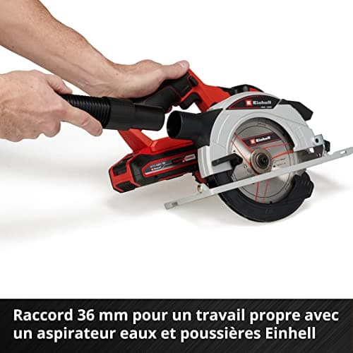Einhell Scie circulaire sans fil TE-CS 18/165-1 Li Solo Power X-Change pour professionnel - Idéale pour travaux de menui