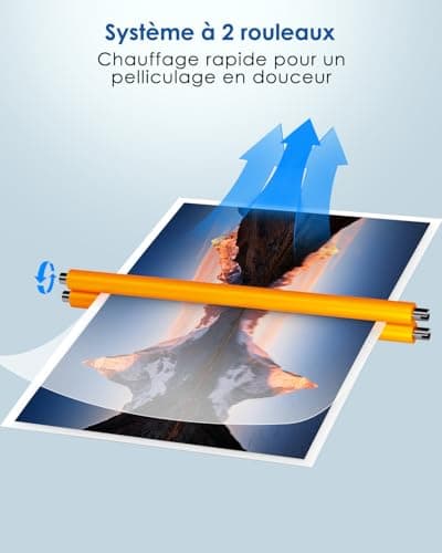 Plastifieuse A4 4 en 1 30 Feuilles Réchauffement Rapide Ensemble Chaud Froid Coupe-papier Arrondisseur Angle
