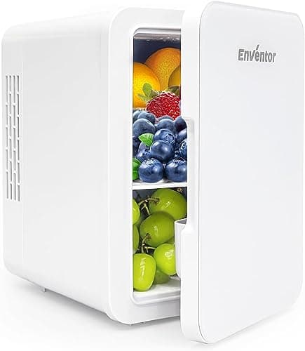 Enventor Mini Frigo 15 Litres, Petit Frigo Portable pour Cosmétiques, Bureau et Voiture — Blanc