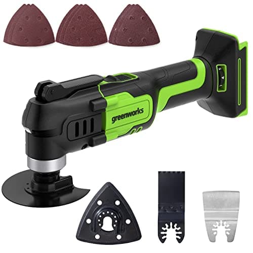 Greenworks Scie circulaire sans fil 24V GD24KSK2, lame Ø165 x Ø20 mm, profondeur de coupe : 67 mm, batterie 2Ah, chargeu — multi outil