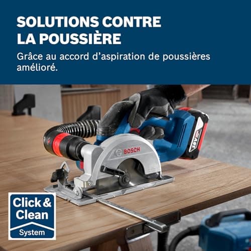 Bosch Professional 18V System Scie circulaire Sans-Fil GKS 18V-51 | Moteur sans charbon | Butée longitudinale | Économiq