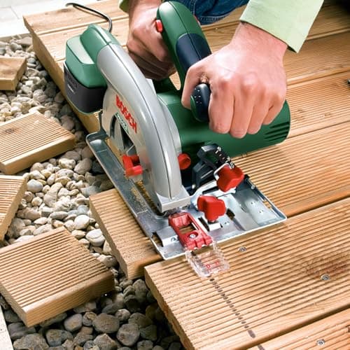 Scie circulaire Bosch vert - Puissance 1200W - lame bois - butée Parallèle - 25,4 cm