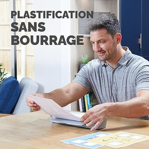 Fellowes Plastifieuse Ion A4 10 Feuilles 80-125 Microns 30 cm/min 4 Min Chauffe Arrêt Auto Mode Veille Maison Bureau Loi