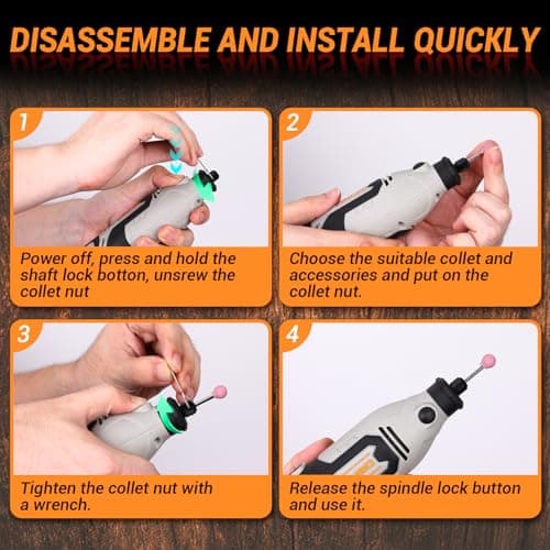 Outil Rotatif DEKOPRO 126 pièces Gris pour Bois/Métal