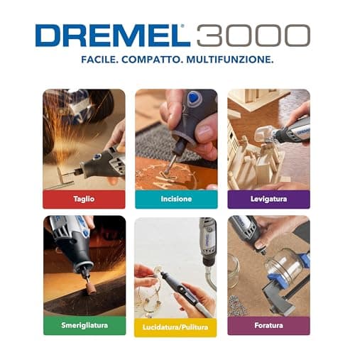 Dremel 3000 Outil multi-usage pour bricoleurs avec 25 accessoires et 1 adaptation