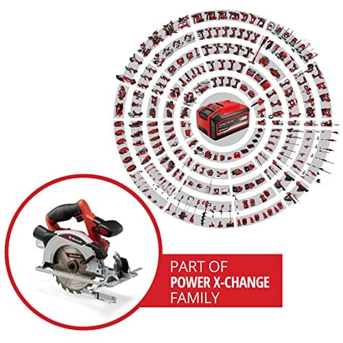 Einhell Scie circulaire sans fil TE-CS 18/165-1 Li Solo Power X-Change pour professionnel - Idéale pour travaux de menui