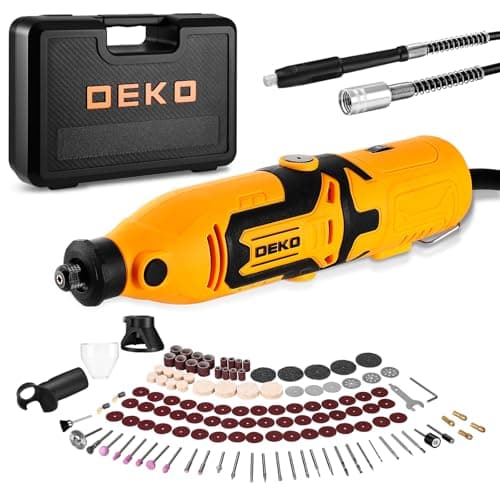 Outil Rotatif DEKOPRO 126 pièces Gris pour Bois/Métal — Jaune