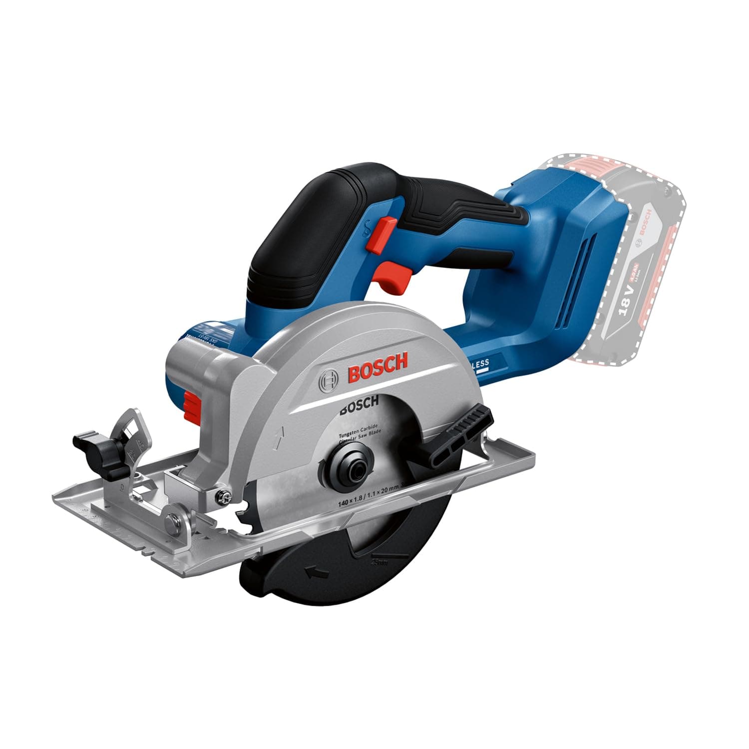 Bosch Professional 18V System Scie circulaire Sans-Fil GKS 18V-51 | Moteur sans charbon | Butée longitudinale | Économiq